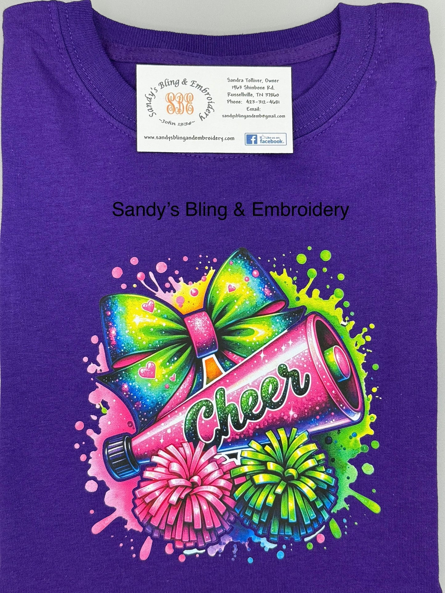 Neon Cheer Purple T-shirt