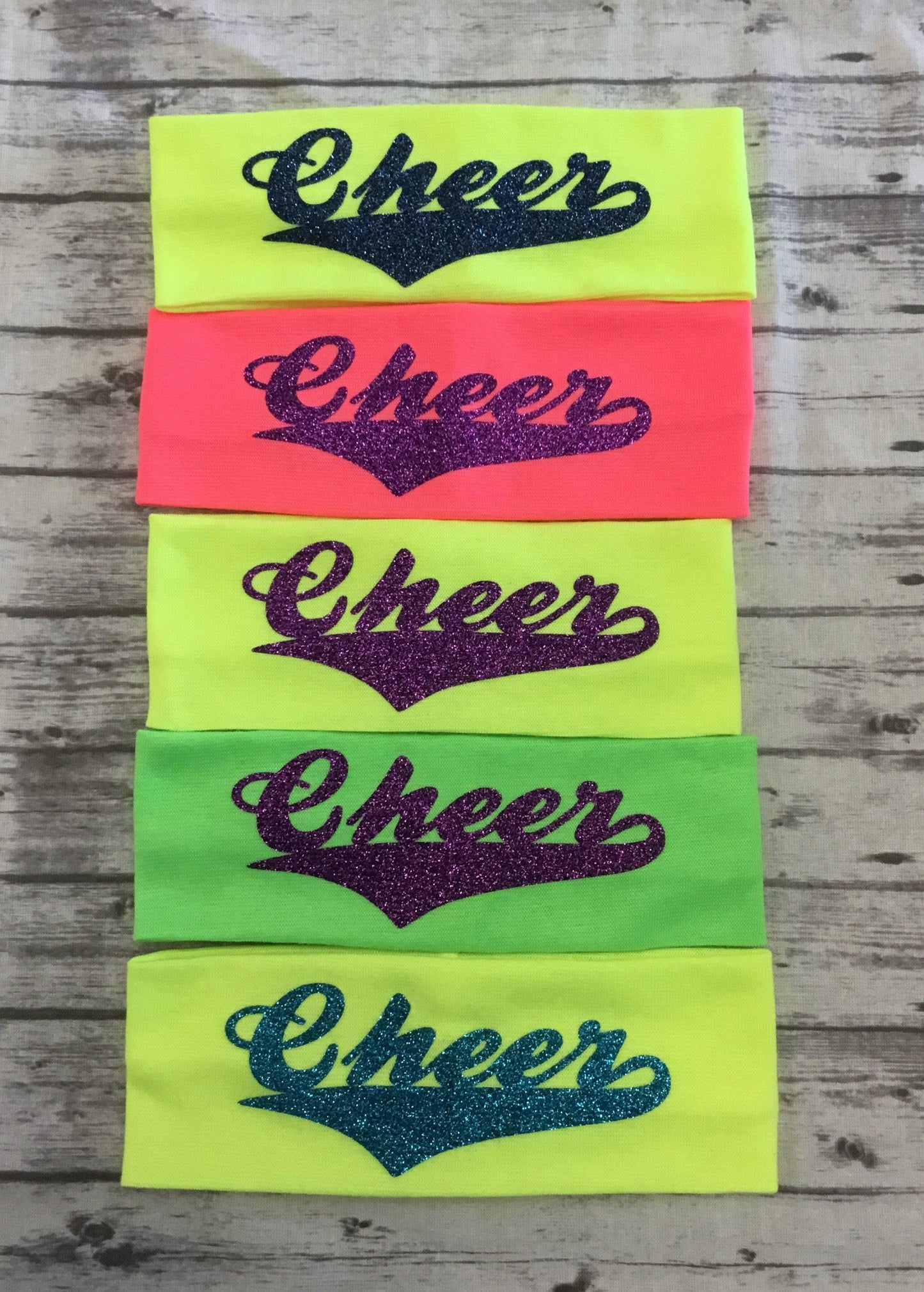 Cheer Headband with Purple Glitter Vinyl - Sandy's Bling & Embroidery