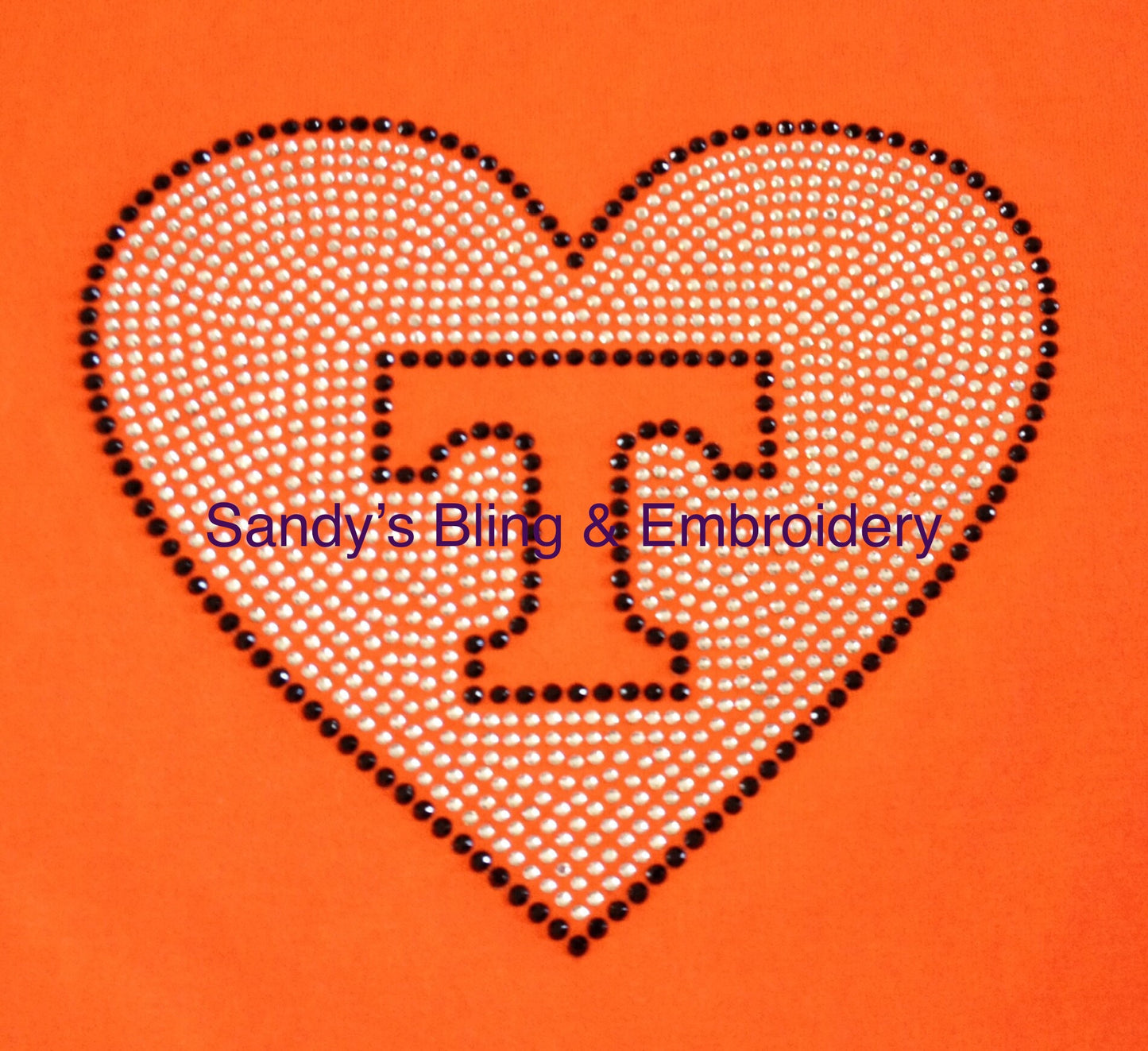 Thankful Heart Rhinestone LONG Sleeved T-shirt - Sandy's Bling & Embroidery