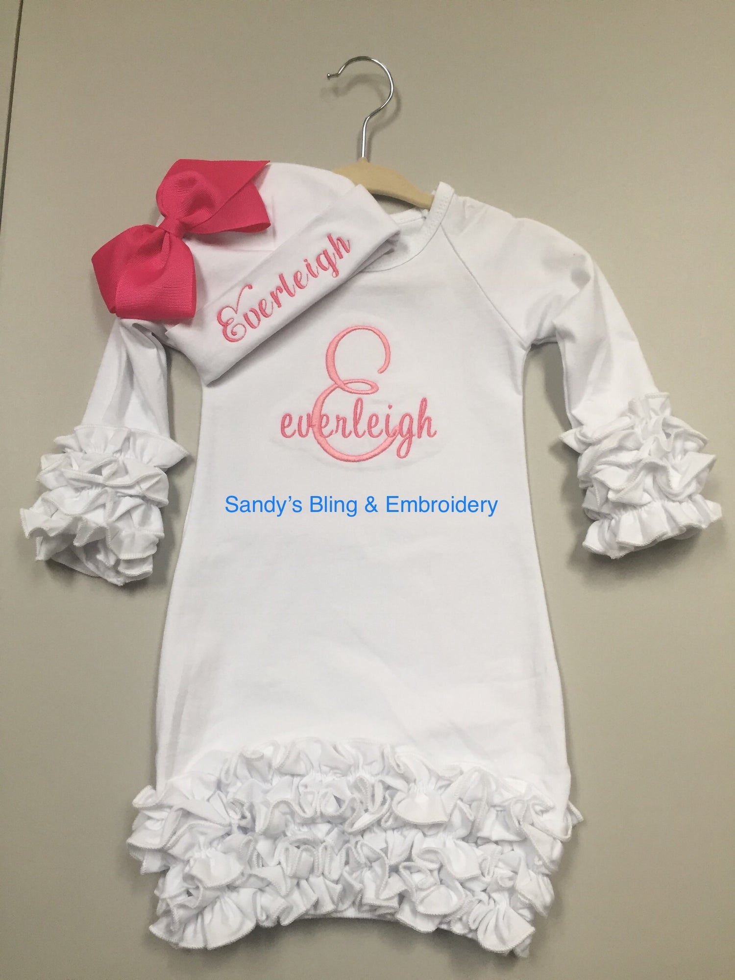 Baby Gowns, PJs & Onesies - Sandy's Bling & Embroidery