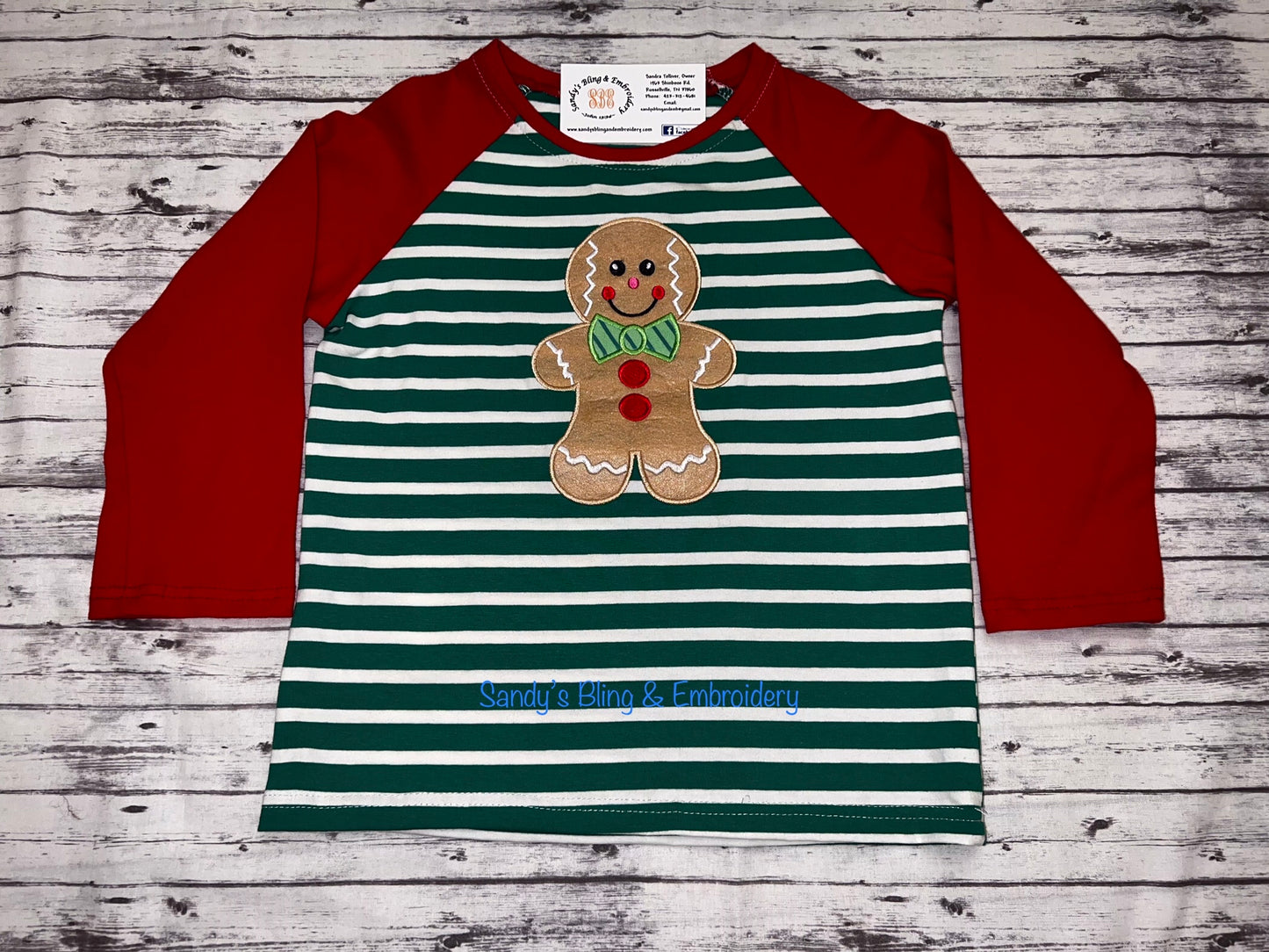 Gingerbread Man Appliquéd Shirt