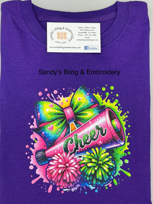 Neon Cheer Purple T-shirt