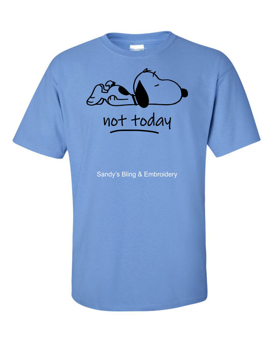 Not Today Beagle Dog T-shirt - Adult Size