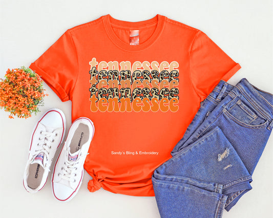 Adult Tennessee Cheetah Orange T-shirt