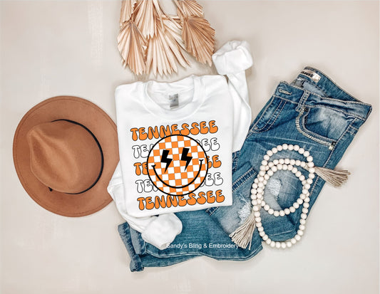 Tennessee Checkered Smiley Adult Size