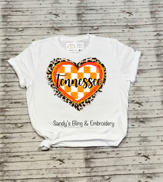 Tennessee Heart Leopard T-shirt