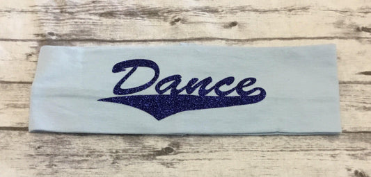 Dance Headband with  Royal Blue Vinyl - Sandy's Bling & Embroidery