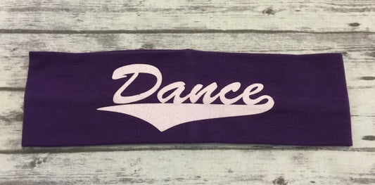 Dance Headband with White Glitter Vinyl - Sandy's Bling & Embroidery