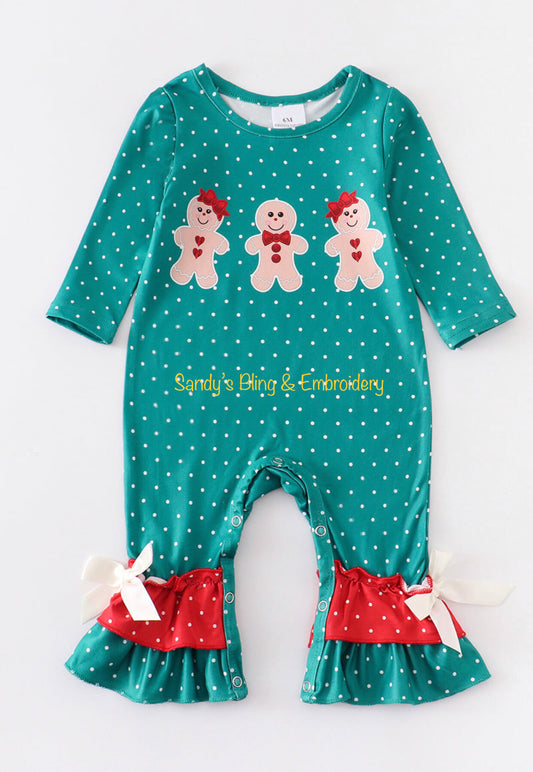Infant Girls Gingerbread Romper