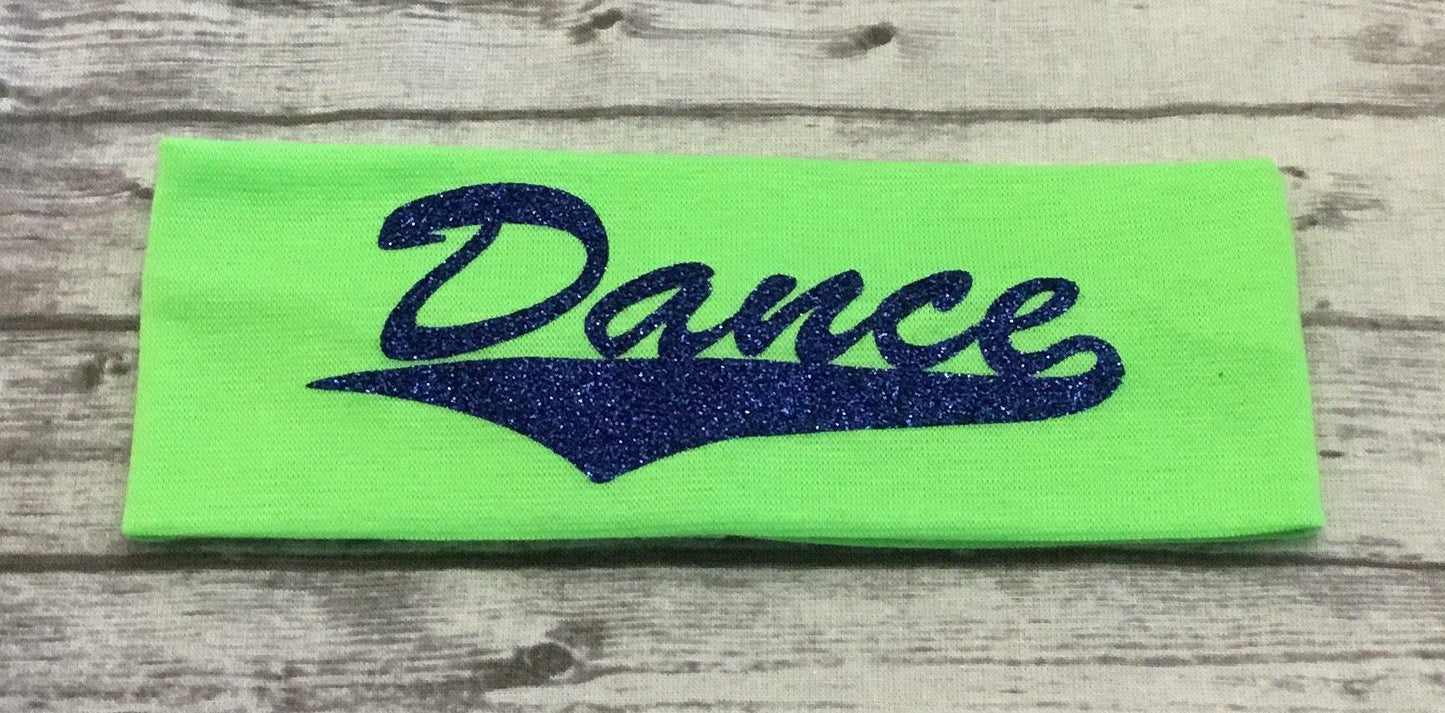 Dance Headband with  Royal Blue Vinyl - Sandy's Bling & Embroidery